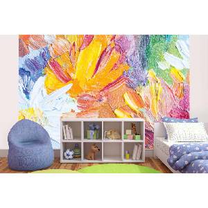 DIMEX ART Самозалепваща се флизелинова фототапета маслена картина с цветя 375 x 250 см