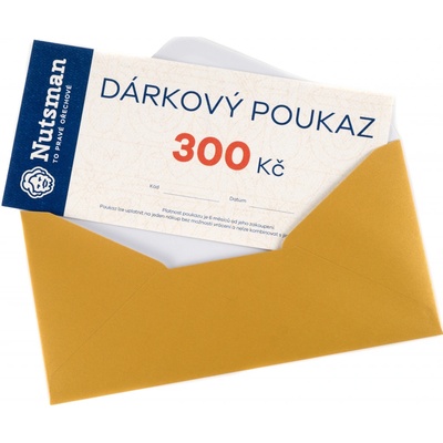 Nutsman Dárkový tištěný poukaz 300 Kč