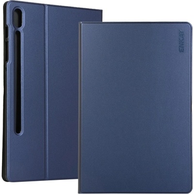 Enkay LEATHER Zaklápací obal pre Samsung Galaxy Tab S6 T860 / T865 102144 tmavomodrý