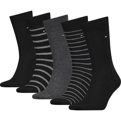 Tommy Hilfiger Чорапи Tommy Hilfiger 5 Pack Stripe Box Socks - Black