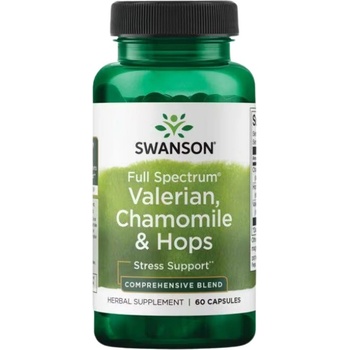 Swanson Full Spectrum Valerian, Chamomile & Hops [60 капсули]