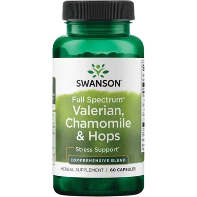 Swanson Full Spectrum Valerian, Chamomile & Hops [60 капсули]