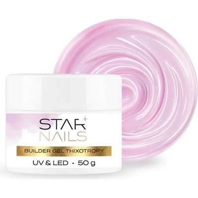 Starnails Uv Led Builder gel Thixotropy stavební tixo gel s tekutou pamětí milky pink 003 50ml