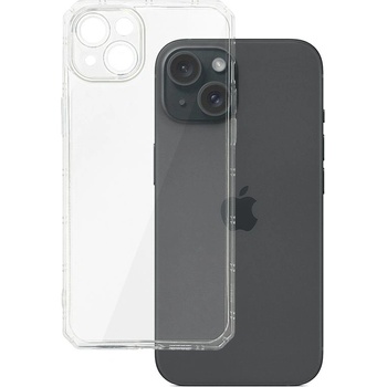 IPhone Силиконов кейс Armor Anti Shock за IPhone 15 Plus, Защита около камерите, Прозрачен (3654)