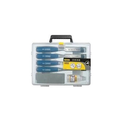 STANLEY 0-16-130 Sada dlát 4 dielna 6,12,18,25mm s brúsnym kameňom a olejom