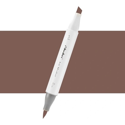 Lihová fixa OHUHU oboustranná Brush & Chisel, Chocolate (YR92)