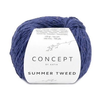 SUMMER TWEED Katia Farby SUMER TWEED: 70 tmavá modrá