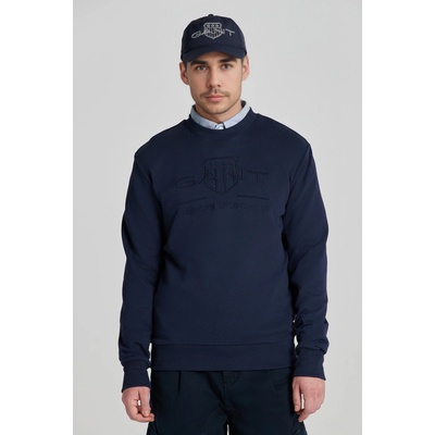 GANT REG TONAL SHIELD C-NECK SWEAT modrá