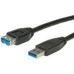 Roline USB 3.2 Gen 1 A удължител, 1, 8 м, черен 11.02. 8978-50 (11.02.8978-50)