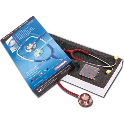 GIMA CLASSIC DUAL HEAD STETHO, Stetoskop pre internú medicínu, bordový