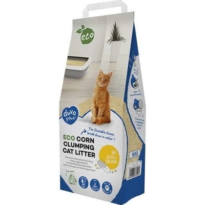 Duvo+ Eco hrudkujúca pre mačky z kukurice 10 kg/16,37 l
