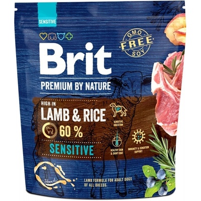 Brit Premium By Nature Sensitive Lamb & Rice s jahňacím mäsom a ryžou 1 kg