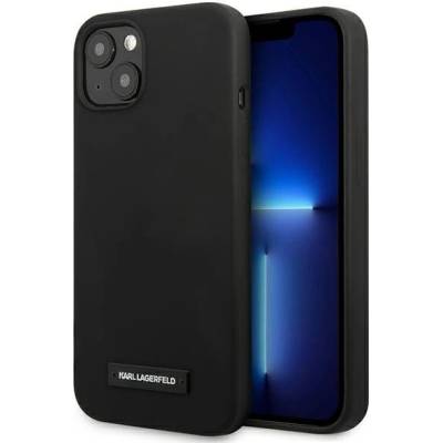 KARL LAGERFELD Кейс Karl Lagerfeld KLHCP13SSLMP1K за iPhone 13 mini 5.4", твърд, черен, Silicone Plaque (KF000982-0)