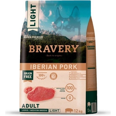 Bravery Dog Large/Medium Adult Light Pork 12 kg