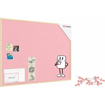 Allboards TFPINK129P Textilní tabule 120 × 90 cm