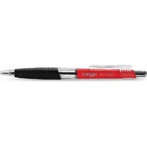 FlexOffice Химикалка, 0, 35 мм, с бутон, FLEXOFFICE "Tango", червена FO-04RED (FO-04RED)