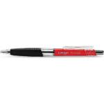 FlexOffice Химикалка, 0, 35 мм, с бутон, FLEXOFFICE "Tango", червена FO-04RED (FO-04RED)