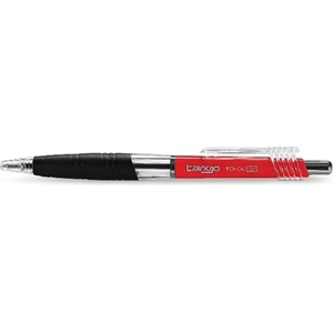 FlexOffice Химикалка, 0, 35 мм, с бутон, FLEXOFFICE "Tango", червена FO-04RED (FO-04RED)