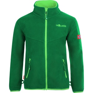 TROLLKIDS Детско поларено яке Trollkids Kids Oppdal Jacket XT Fleece jacket - Dark Green / Bright Green - размер 98 (EU) (703-2397-0212)