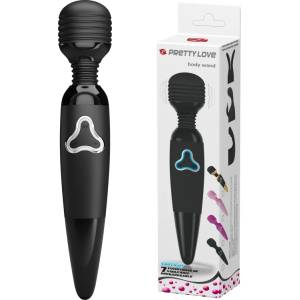  Масажор с гъвкава глава и 7 вибро режима - Body Wand Black (DEBRA01430)