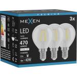 Mexen Vintis 3x LED нажежаема крушка E14, G45, 4W, Неутрална - 4000K, 470 lm, прозрачна - (L156-E14-0440-00x03)