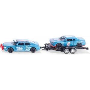 SIKU Super - Dodge Charger с състезателна кола на ремарке (2565)