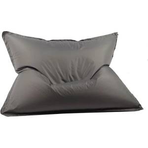 Pufrelax Пуф Голяма възглавница, 350л. , Magic Pillow - Teteron Grey, Перящ се калъф, За открито, Пълнеж от Полистиролни перли (PUF-G-MP-TEX-GRE)
