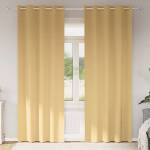 Pure Line Home Плътни завеси в цвят охра с метални халки, 2 бр. , 140 x 245 см