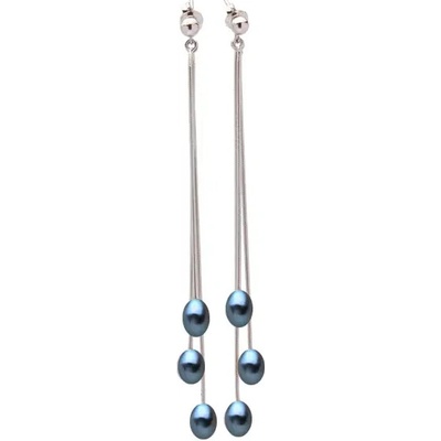 Lillian Vassago Visací stříbrné náušnice zdobené perlami LLVY-SER023