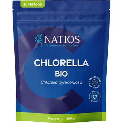Natios BIO Chlorella pyrenoidosa Prášek 100 g
