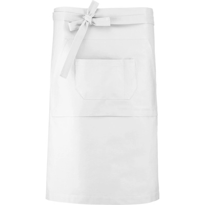 Kariban Zástěra K 887 90x62,5cm barová středně dlouhá COT20K88700199-white Bílá