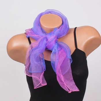 Image 1 of Модно дамско фишу в розово и синьо