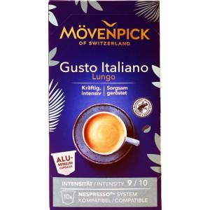 Mövenpick Кафе капсули Mövenpick Gusto Italiano Lungo за Nespresso Original, 10 бр