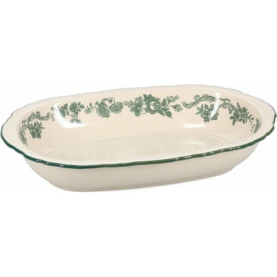 Zelený/slonovinový servírovací porcelánový tanier Cyril – S|P Collection