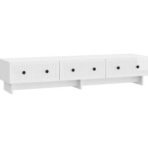vidaXL ТВ шкаф 147 x 34, 5 x 30 см Бял гланц Инженерна дървесина (894019)