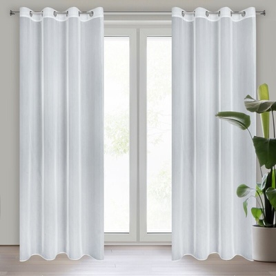 Takoy Záclona MIREA z hladké lesklé látky, poloprůhledná 140 x 260 cm-HF-428481 | 140 x 260 cm