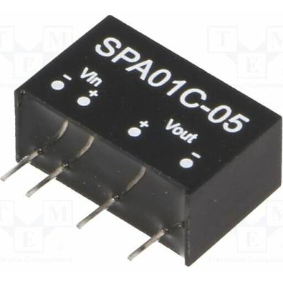 MEAN WELL SPA01C-05 Měnič: DC/DC; 1W; Uvst: 36÷75VDC; Uvýst: 5VDC; Ivýst: 20÷200mA; SIP6
