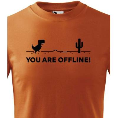 Dětské tričko You are Offline OranžováCanvas Dětské tričko Bezvatriko.cz 1