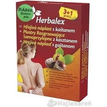 Herbalex Hrejivá náplasť s gaštanom na bolesť 4 ks