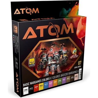 AMMO by MIG Jimenez ATOM Basic Wargames Colors I Set 12x20ml