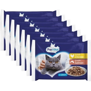 PreVital Cat Консерва пиле/сьомга в сос 28 x 100 г