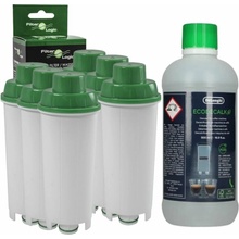 Filter Logic CFL-950B DeLonghi DLS C002 6 ks + EcoDecalk odvápňovač 500 ml