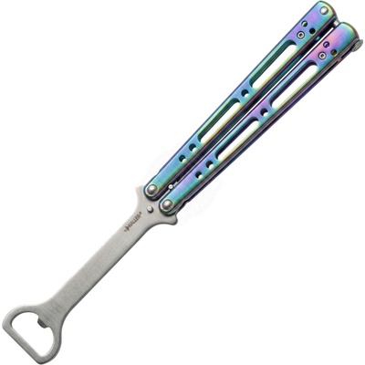 Výprodej Duhový motýlek Balisong s otvírákem na lahve - Outlet
