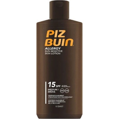 Piz Buin Allergy vodeodolný opaľovací krém pre citlivú pokožku SPF15 200 ml