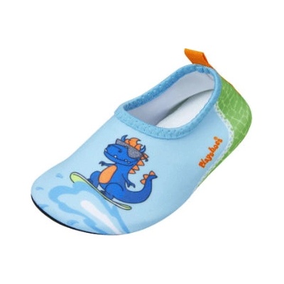 Playshoes Barefoot boty Dino modro zelené