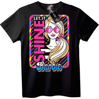 NOONEBRAND Тениска Barbie Нека Блести - 2XL, White
