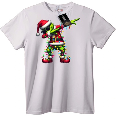 NOONEBRAND Тениска Grinch Дядо Коледа коледни светлини - 2XL, Black