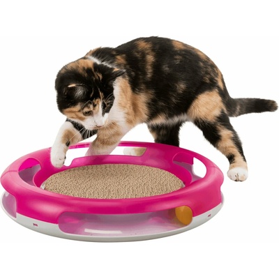 Cat Activity kruh s guličkou a škrabacím kartónom 37 cm