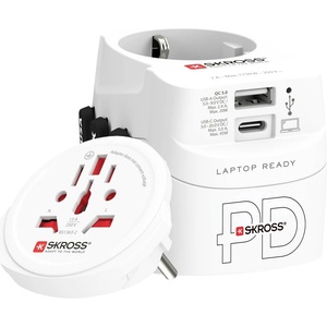 SKROSS Адаптер SKROSS PRO Light USB, 1.302474, World, Бял (SKROSS-1302474) - stokatastoki