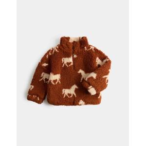 Marks & Spencer Якета с изкуствена козина с печат на коне (2-10 години) Marks & Spencer кафява Marks & Spencer | Kafyav | Момчешки | 2-3 години